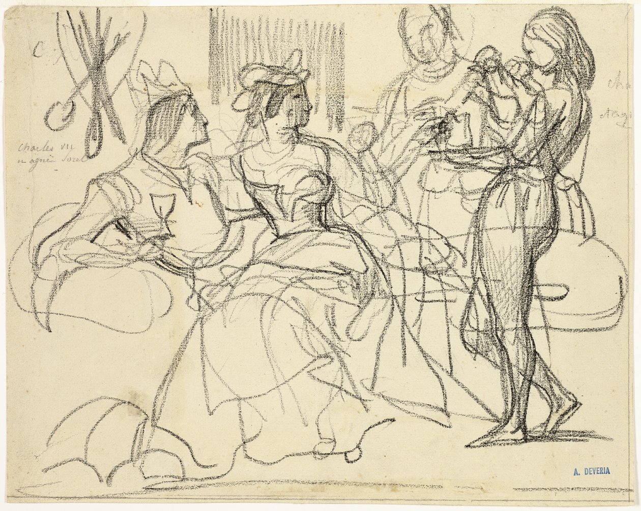 Studie von Achille Devéria