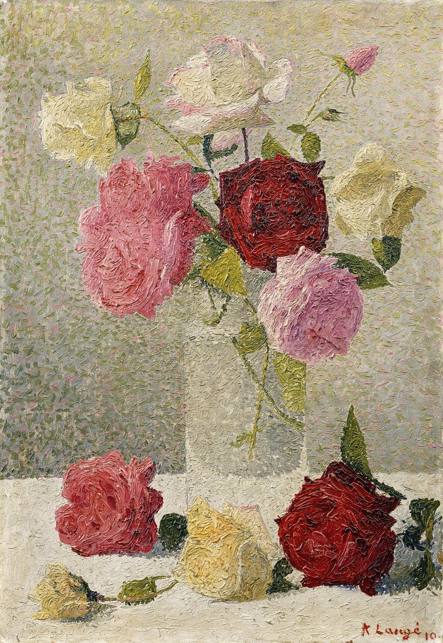 Rosen in einer Vase von Achille Lauge