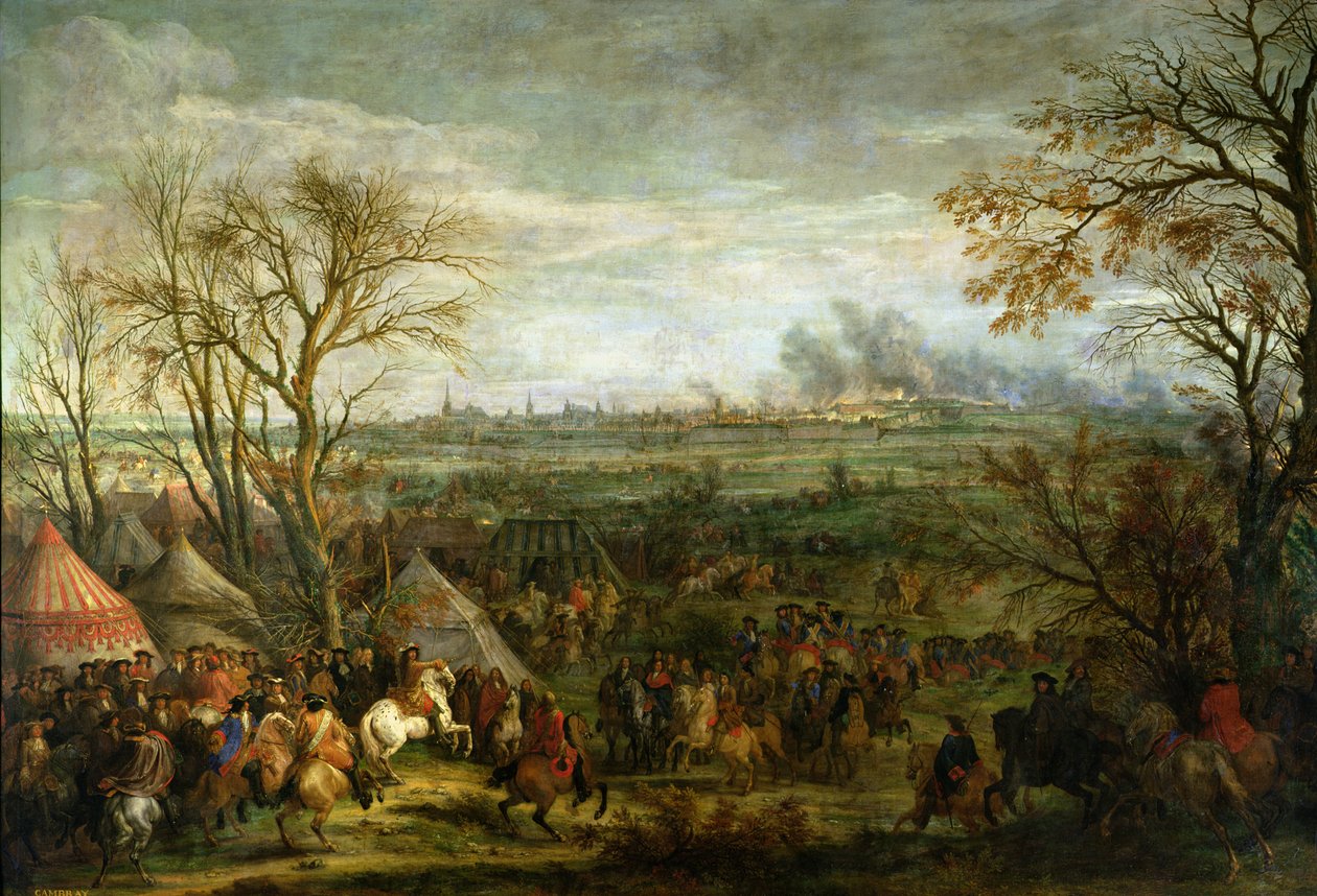 Die Einnahme von Cambrai im Jahr 1677 durch Ludwig XIV. (1638-1715), Ende des 17. Jahrhunderts von Adam Frans van der Meulen