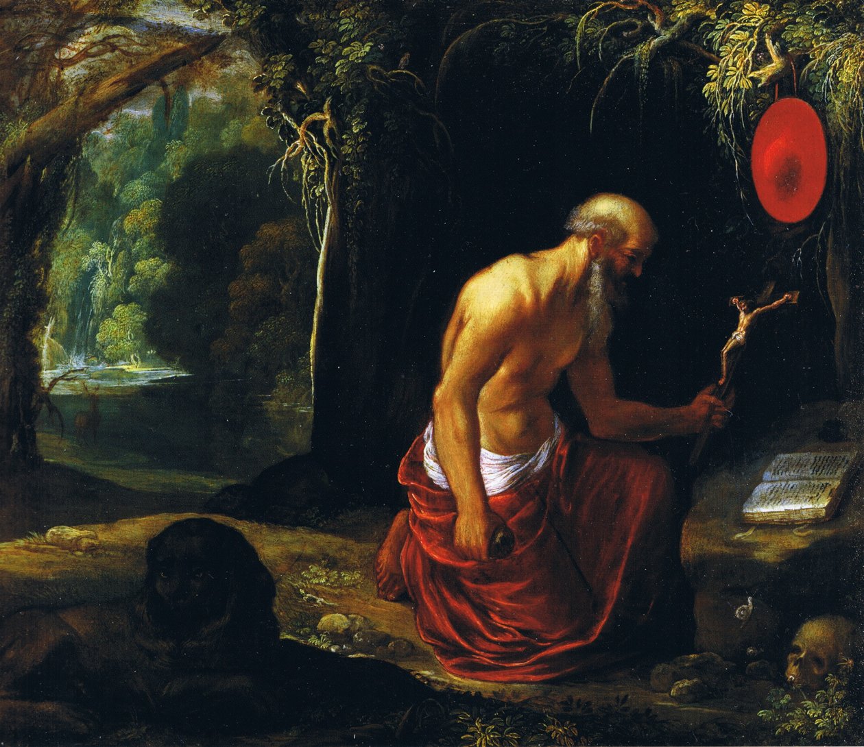 Der heilige Hieronymus in der Wüste von Adam Elsheimer