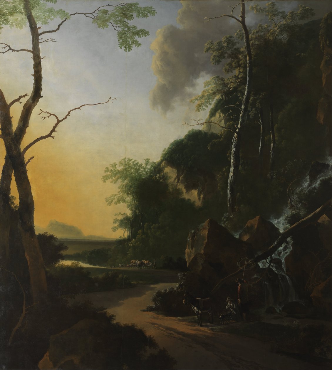 Italienische Landschaft mit Krabbenfischern von Adam Pynacker