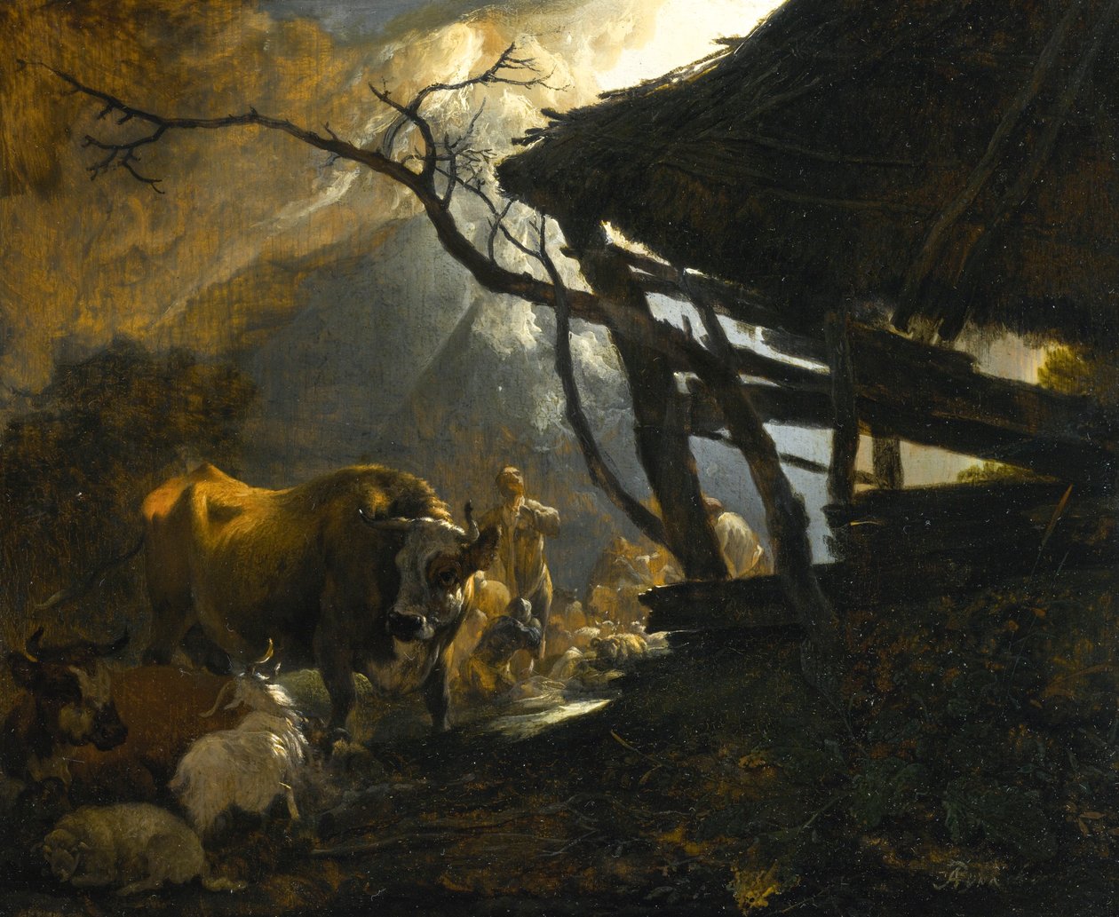 Die Verkündigung an die Hirten von Adam Pynacker