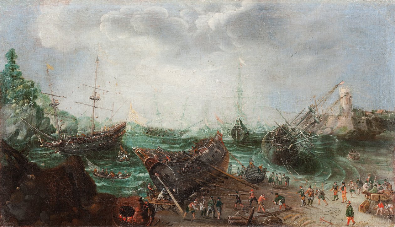 Hafenszene, ca. 1615 von Adam Willaerts