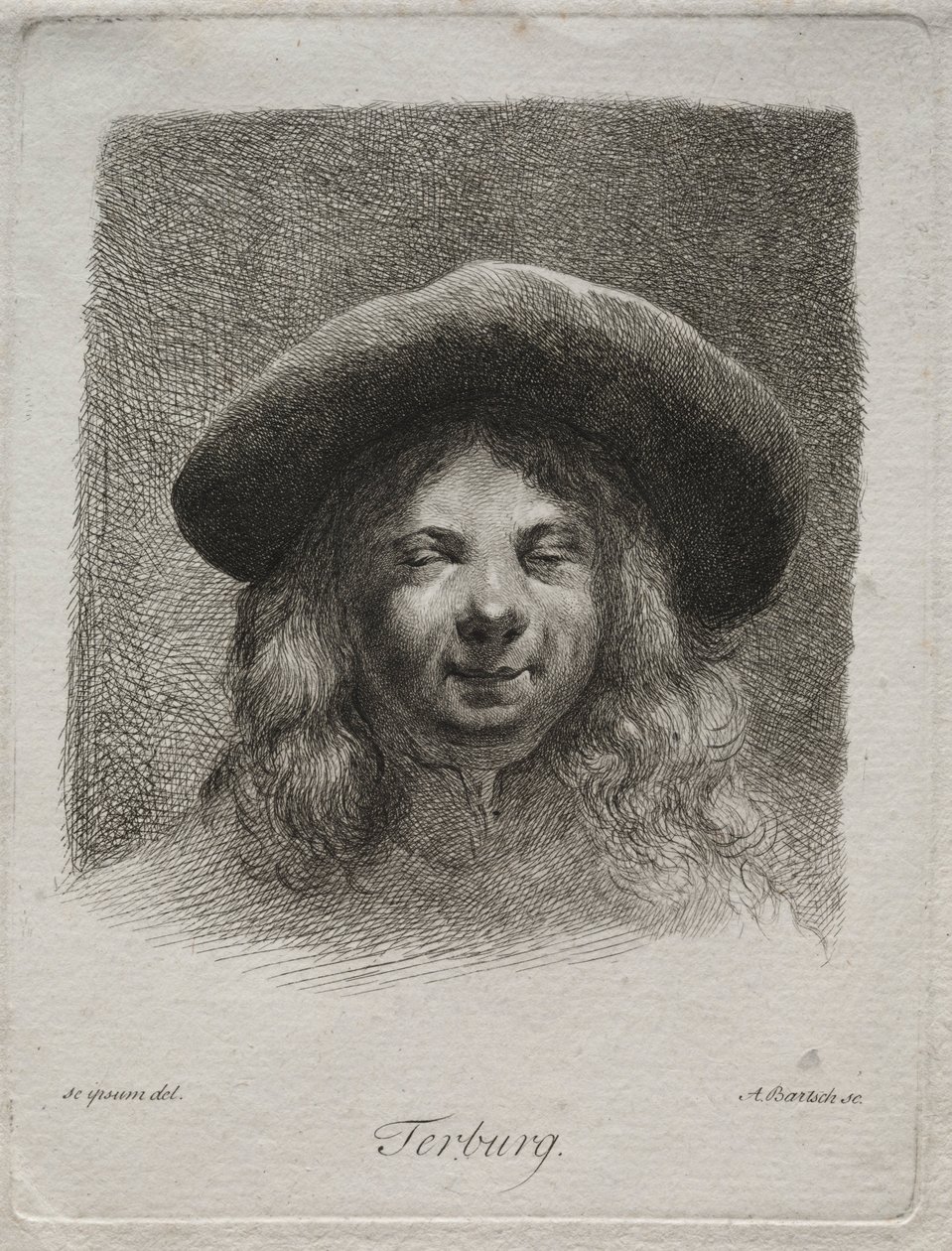 Porträt von Gerard Terborch von Adam von Bartsch