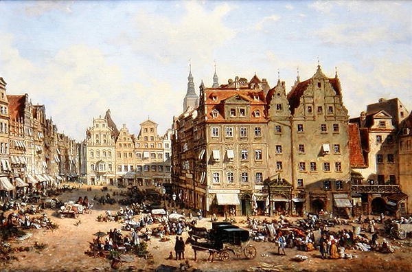 Der Markt in Wroclaw von Adelbert Wolfl