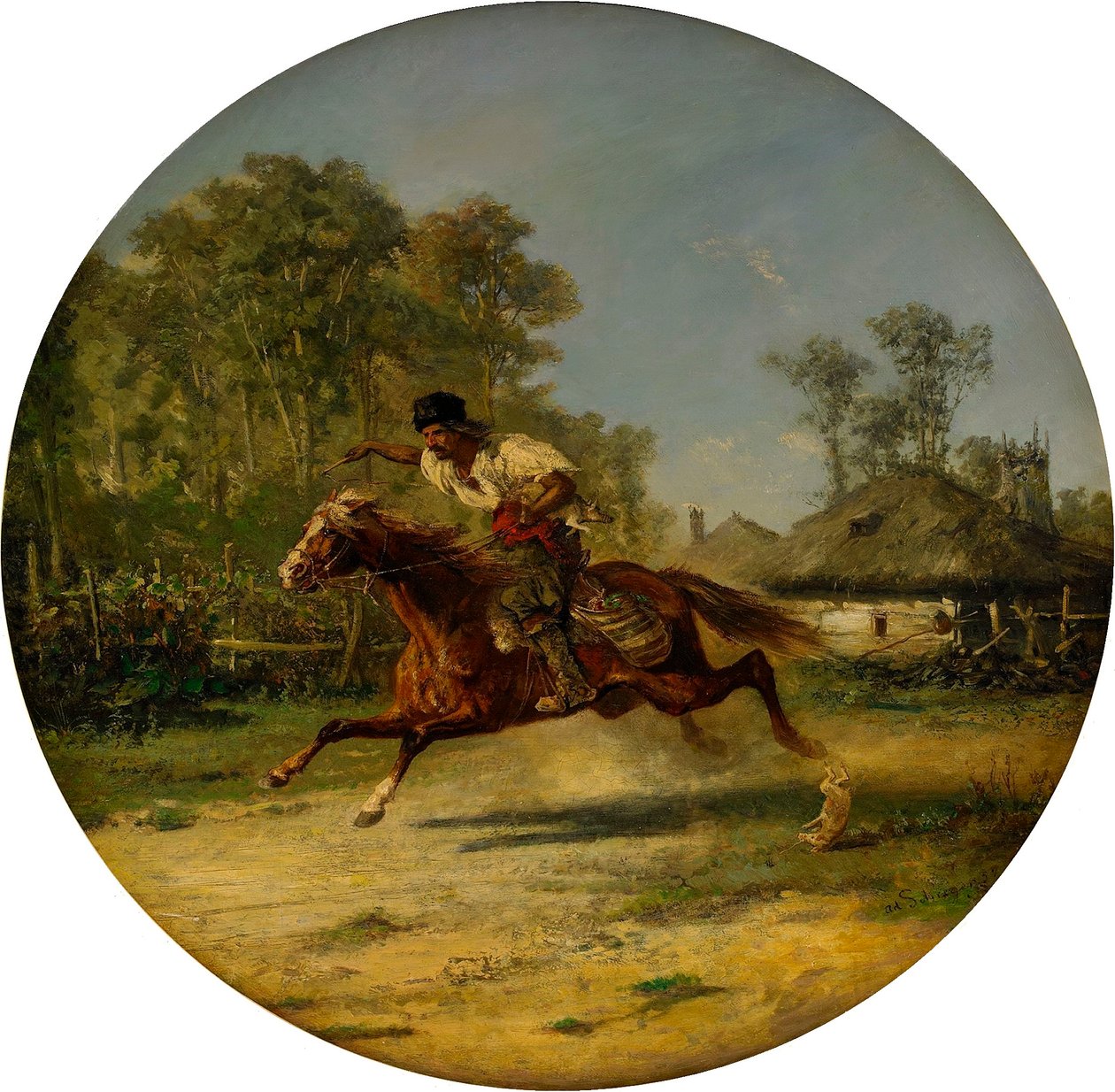 Reitender Kosake von Adolf Schreyer
