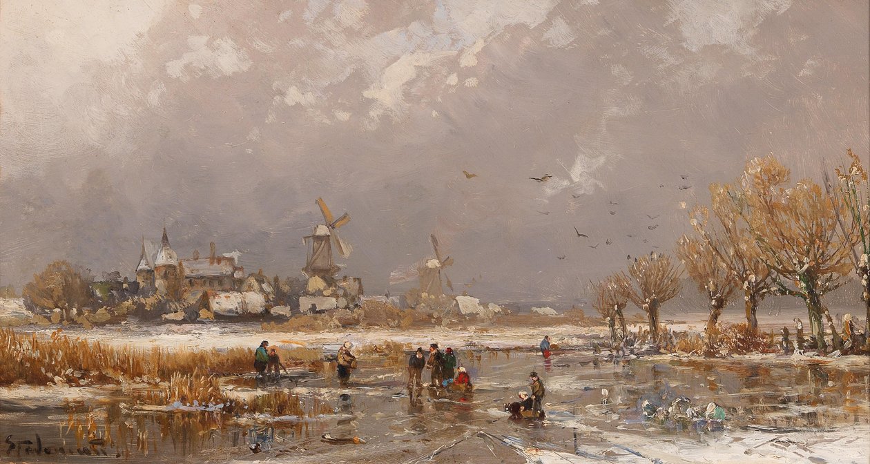 Winterfreuden auf dem Eis von Adolf Stademann