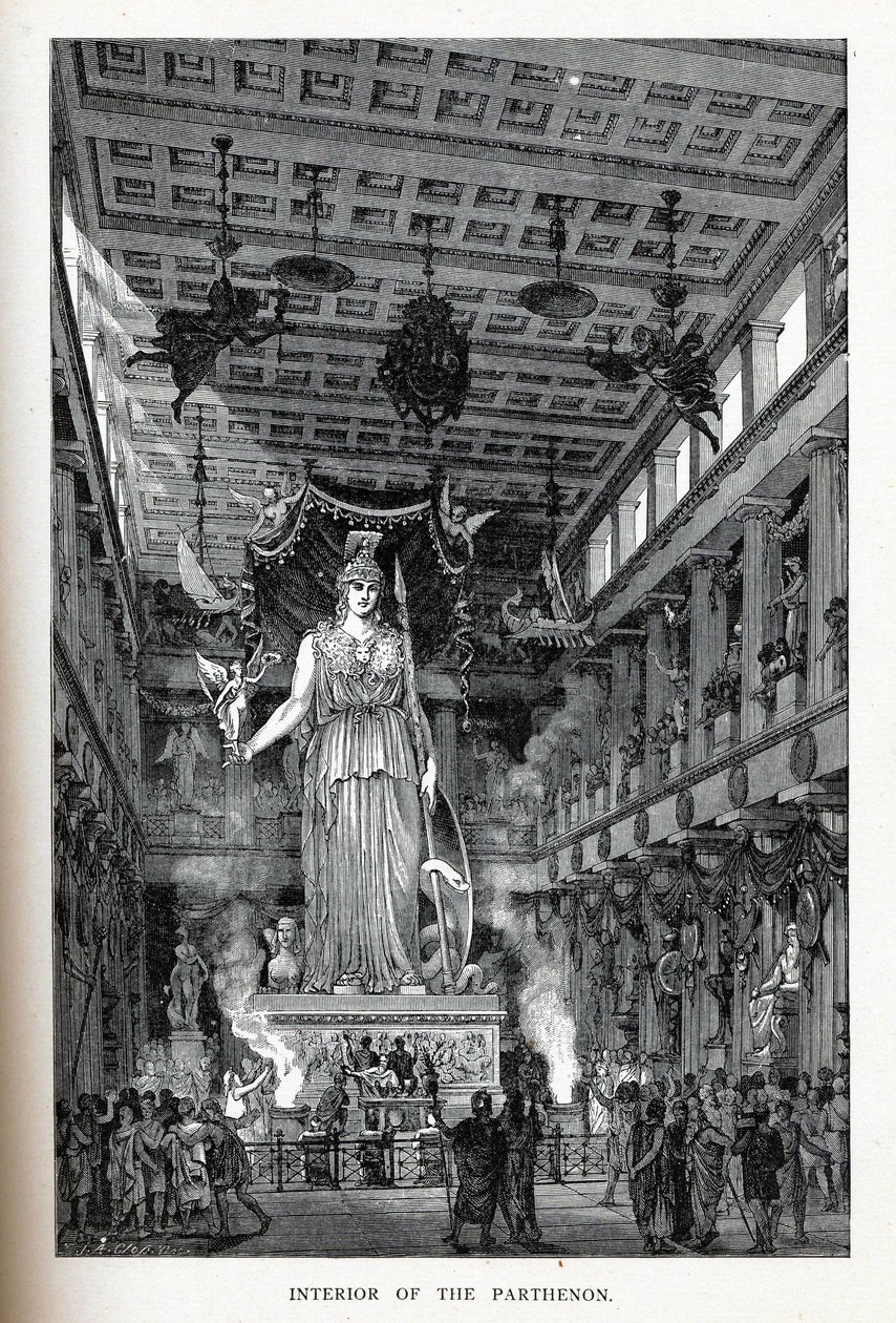 Innenansicht des Parthenon, 1882 von Adolf Closs