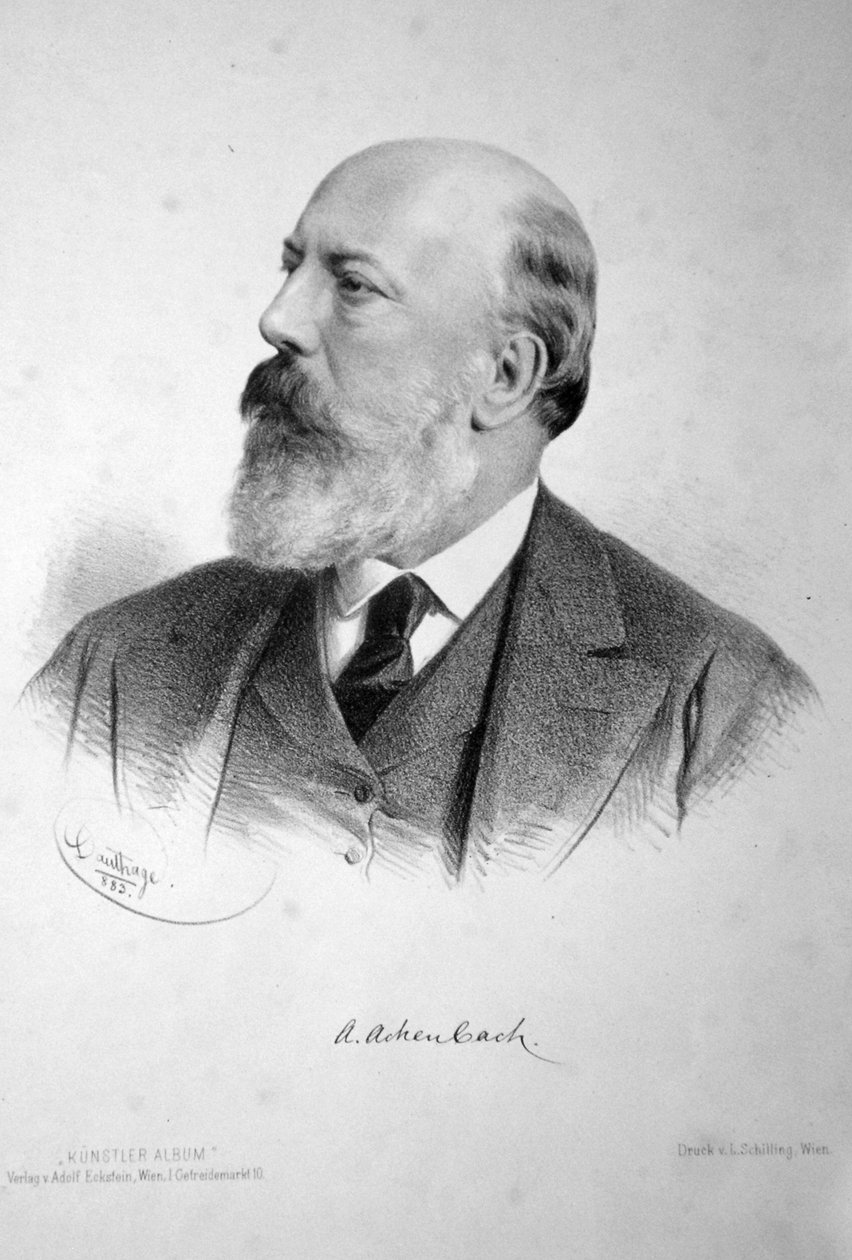 Andreas Achenbach Lithografie von Adolf Dauthage