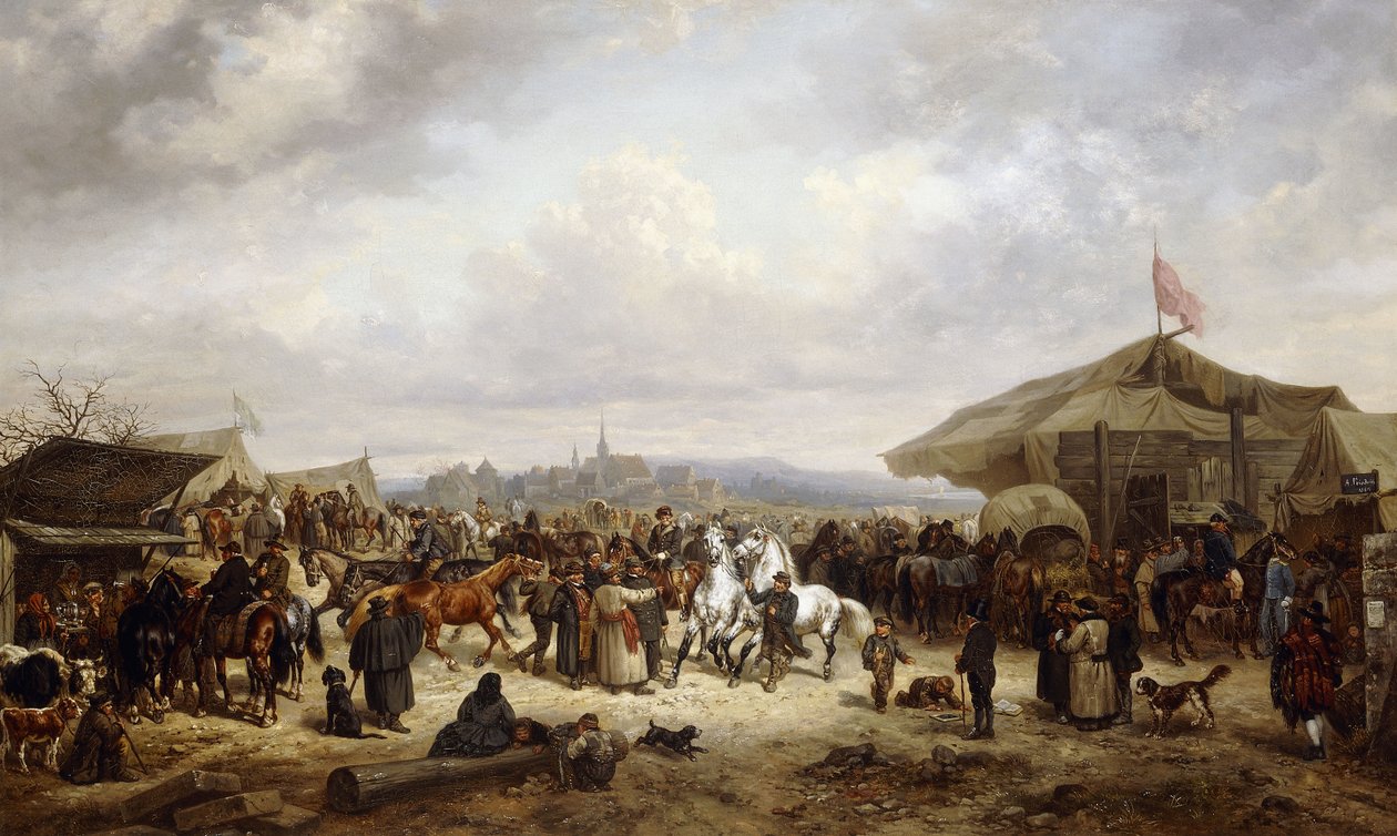 Der Pferdemarkt, 1863 von Adolf Friedrich