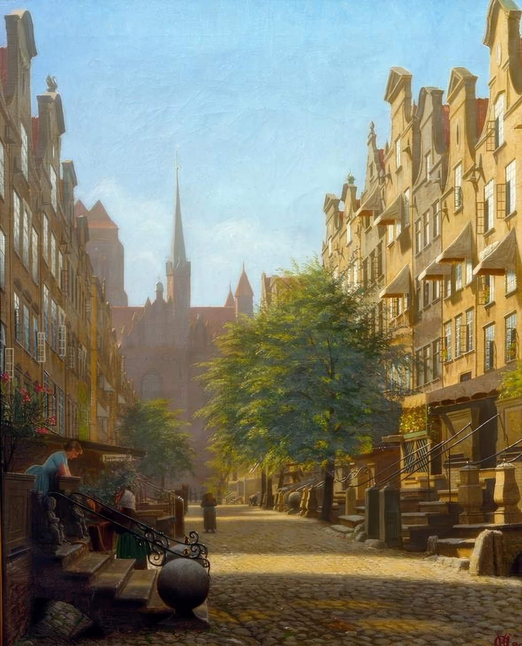 Frauengasse in Danzig von Adolf Heinrich Hansen