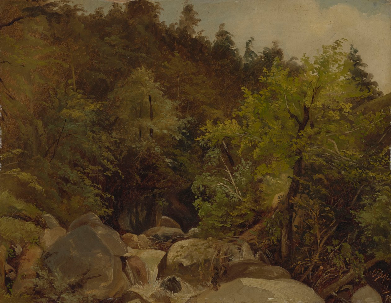 Wasserfall bei Ohlstadt von Adolf Heinrich Lier
