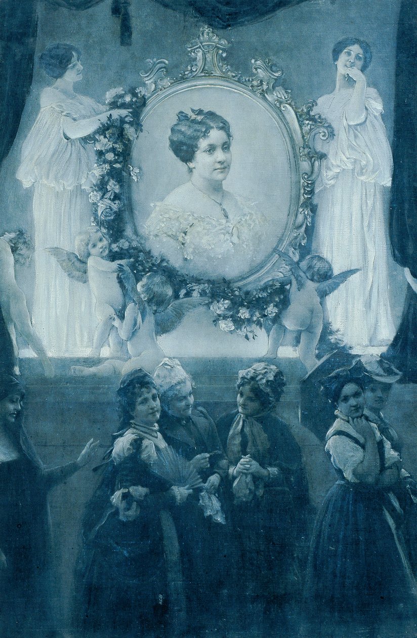 Die Schauspielerin Helene Hartmann von Adolf Hiremy Hirschl