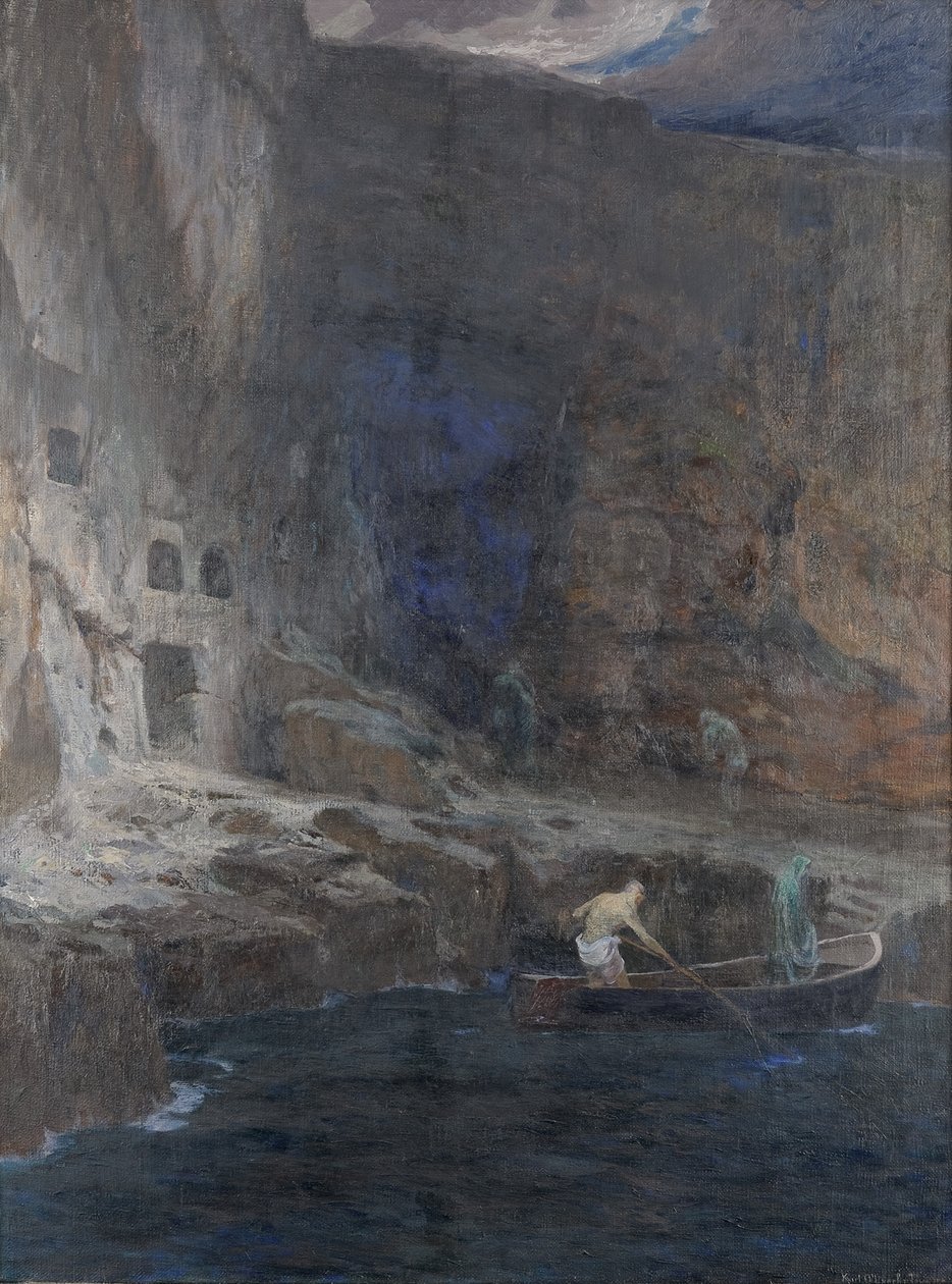 Die Seelen des Acheron (Detail), 1898 von Adolf Hiremy Hirschl