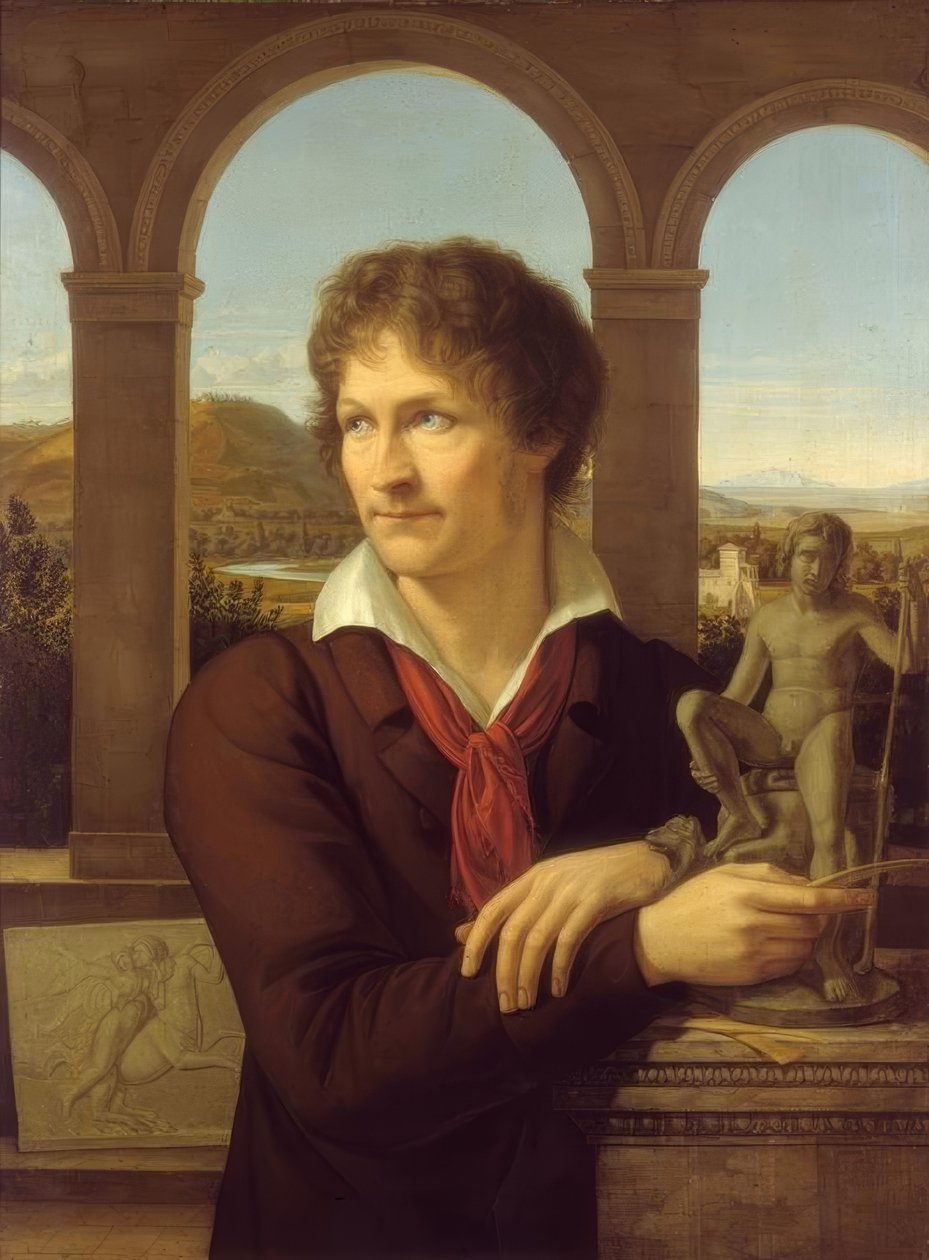 Porträt des Bildhauers Bertel Thorvaldsen von Adolf Senff