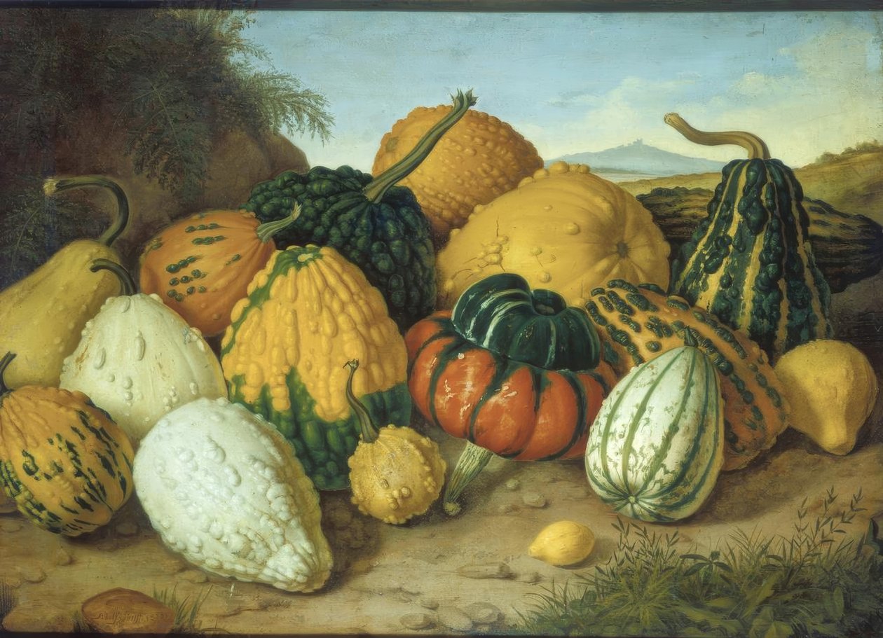 Großes Kürbisstilleben von Adolf Senff