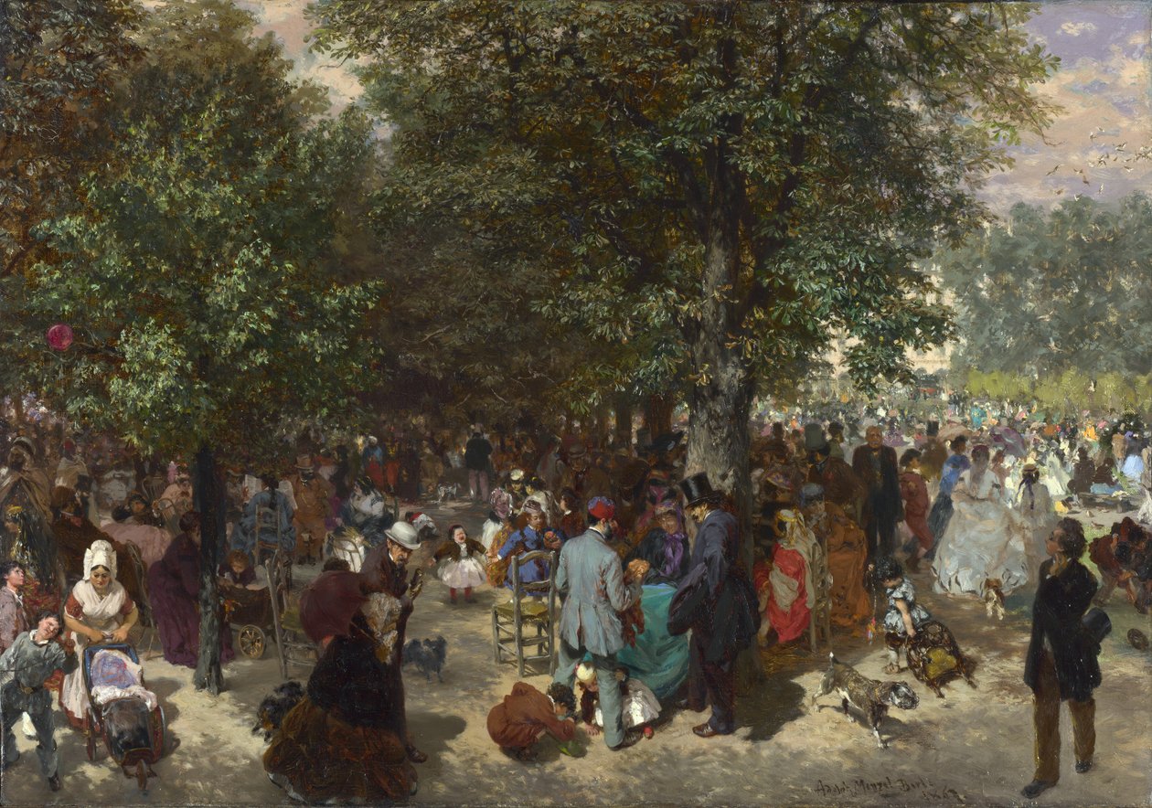 Nachmittag in den Tuileriengärten von Adolph Menzel