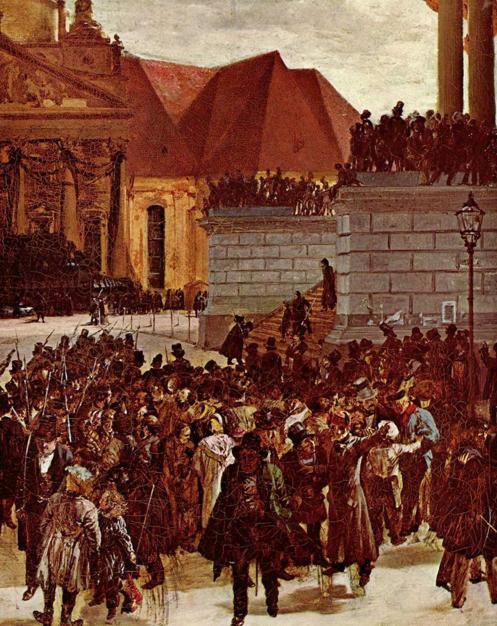 Aufbahrung der Märzgefallenen von Adolph Menzel
