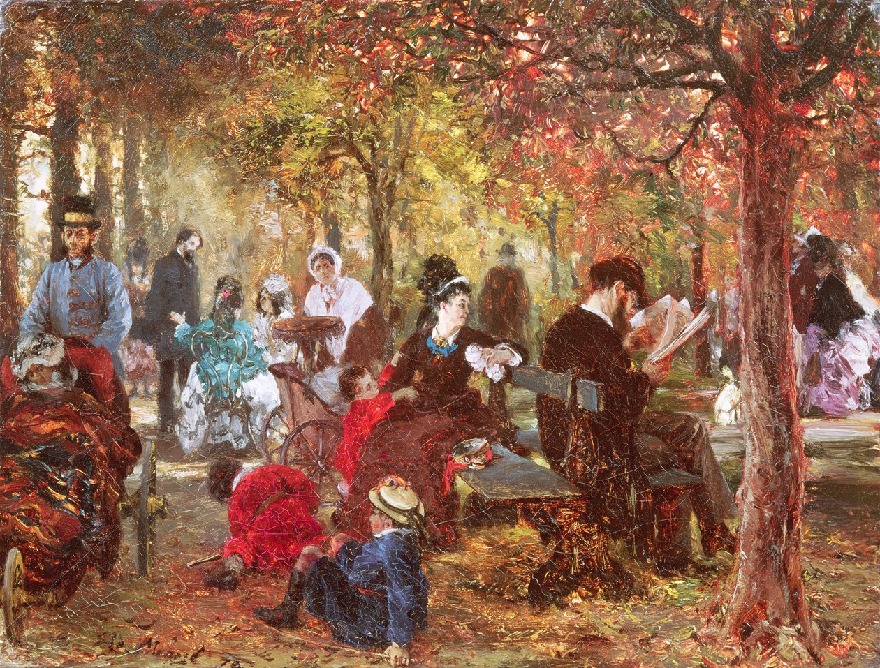 Im Luxemburger Garten von Adolph Menzel