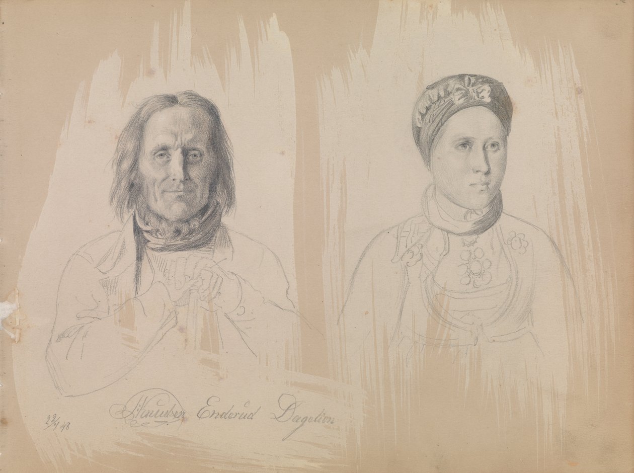 Pål Knutsen Enderud, Uvdal und Frau von Adolph Tidemand