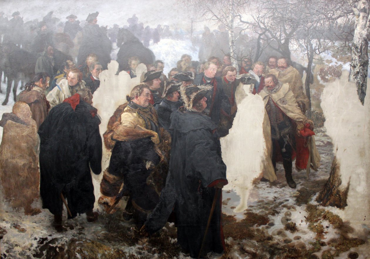 Ansprache Friedrichs des Großen an seine Generäle vor der Schlacht von Leuthen 1757 von Adolph Menzel