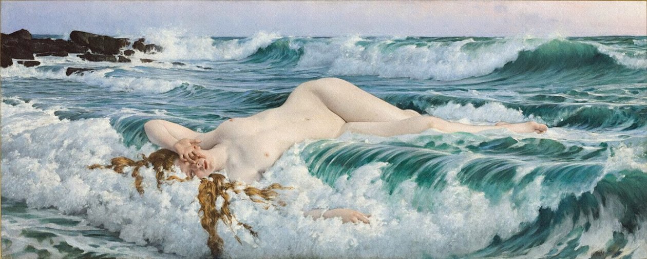 Aphrodite, um 1893 von Adolf Hiremy Hirschl