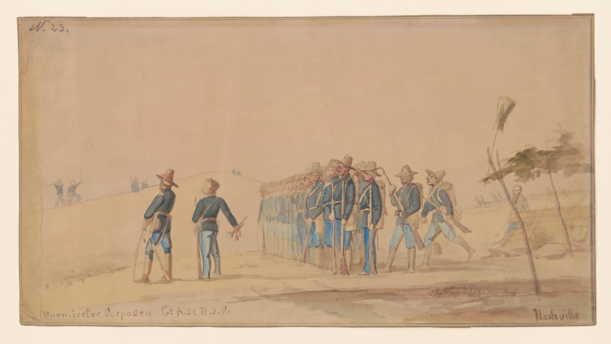 Alarmierter Außenposten, Kompanie A, Nashville, Tennessee von Adolph Metzner