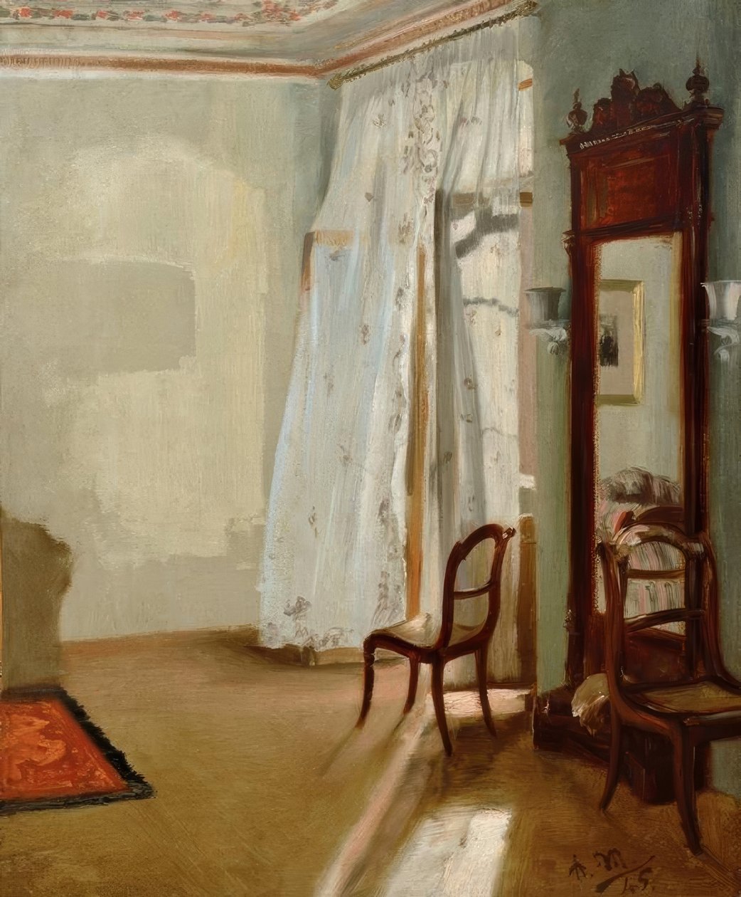 Das Balkonzimmer von Adolph Menzel