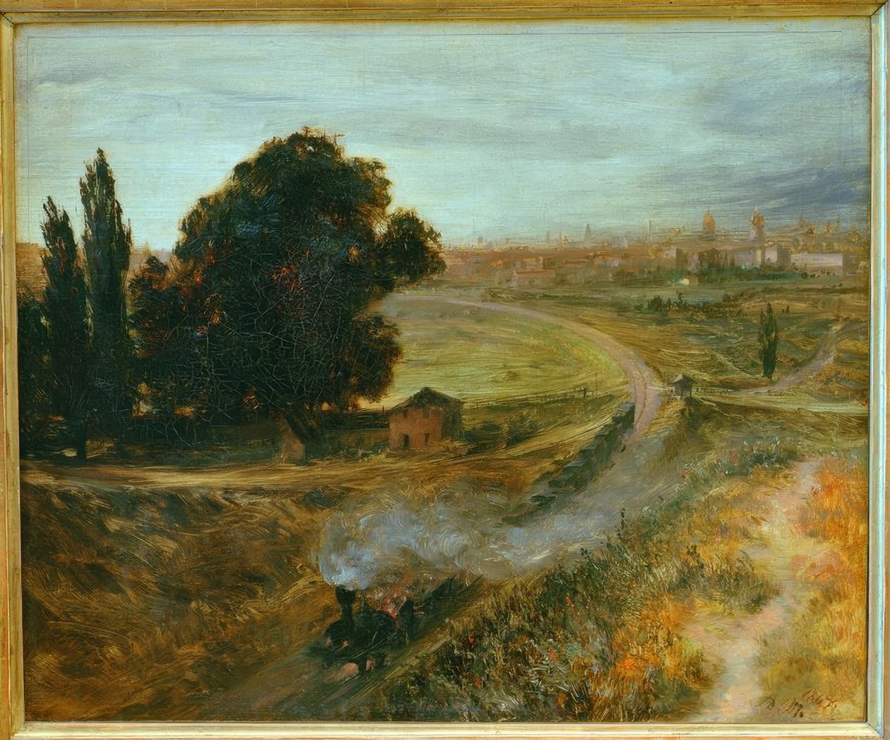 Die Berlin-Potsdamer Bahn von Adolph Menzel
