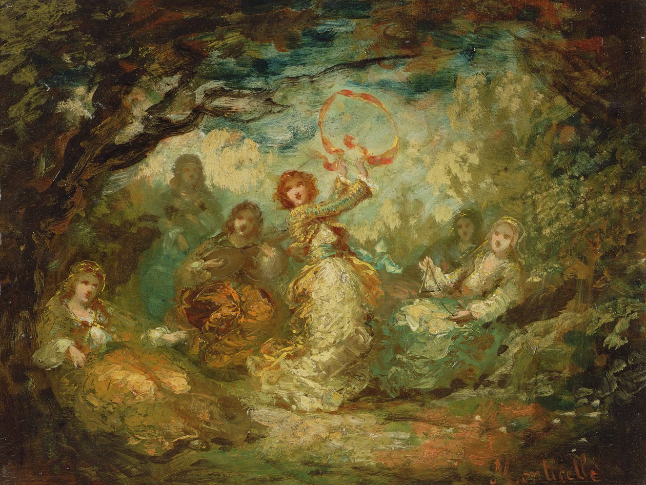 Tanzende Zigeuner, 19. Jahrhundert von Adolphe Joseph Thomas Monticelli