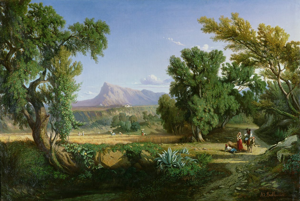 Vororte von Valdemusa, Mallorca, 1847 von Adolphe Paul Emile Balfourier