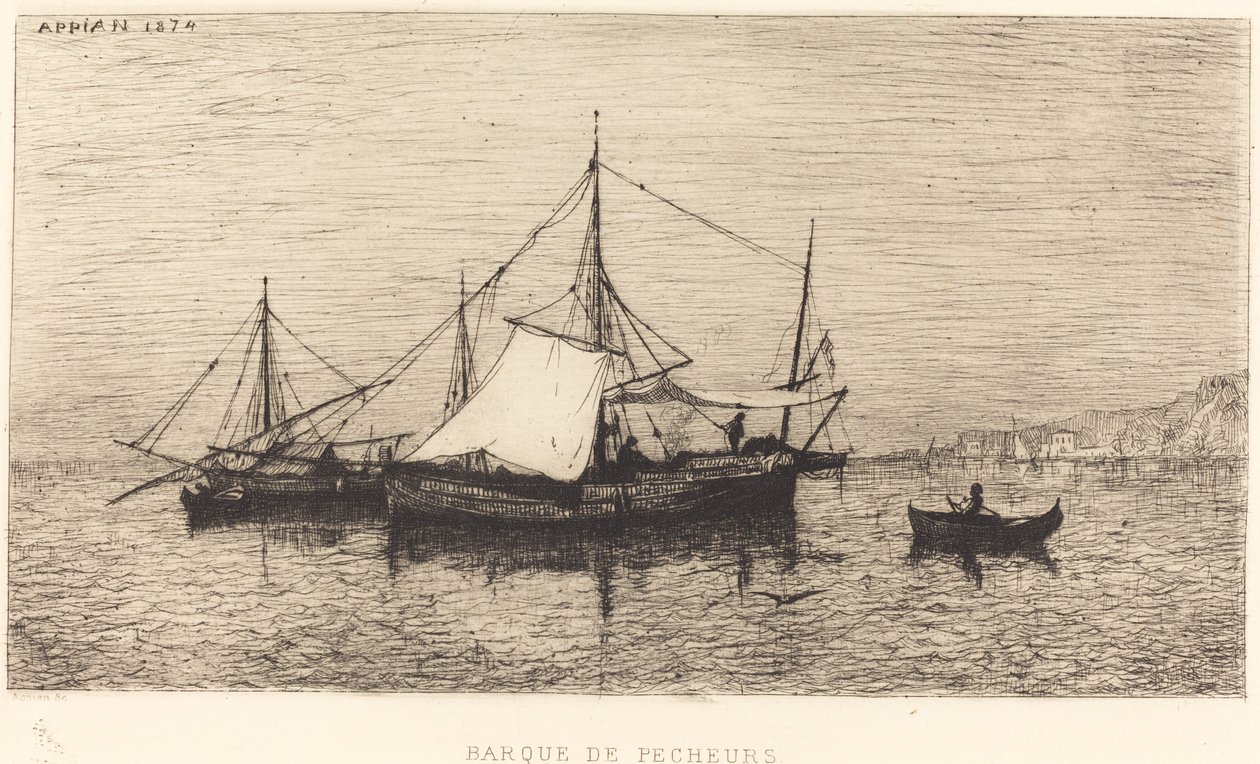 Fischerboot von Adolphe Appian