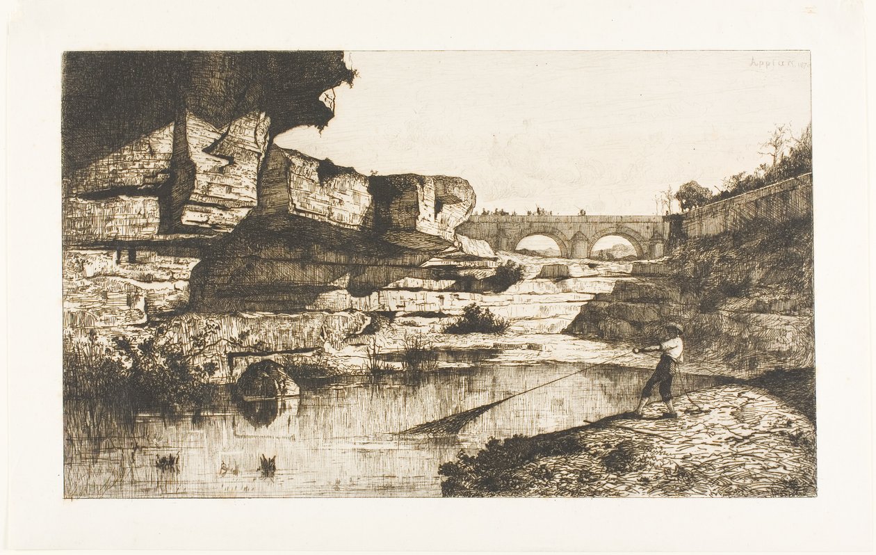 Brücke bei Hautville von Adolphe Appian