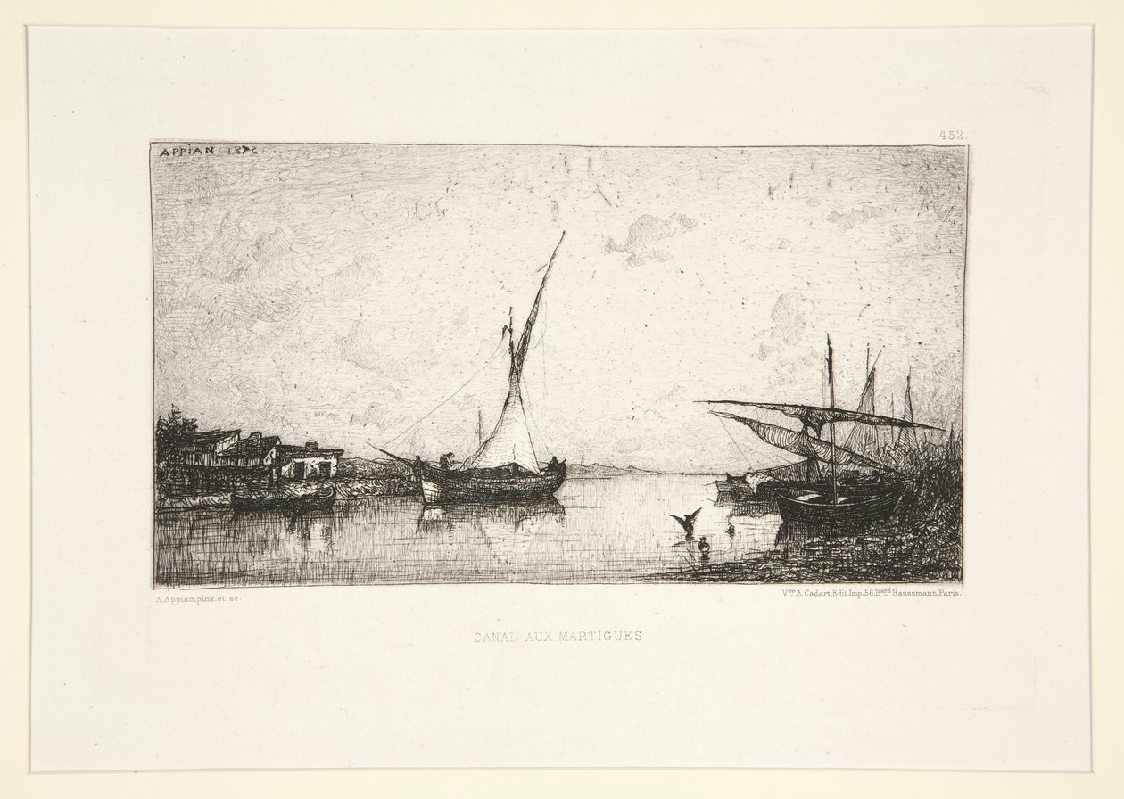 Kanal bei Martigues von Adolphe Appian