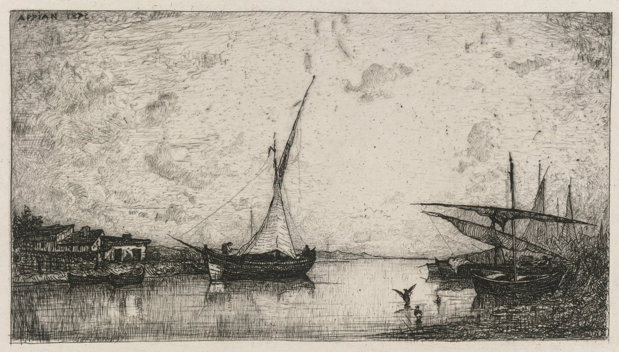 Kanal bei Martigues, 1872 von Adolphe Appian