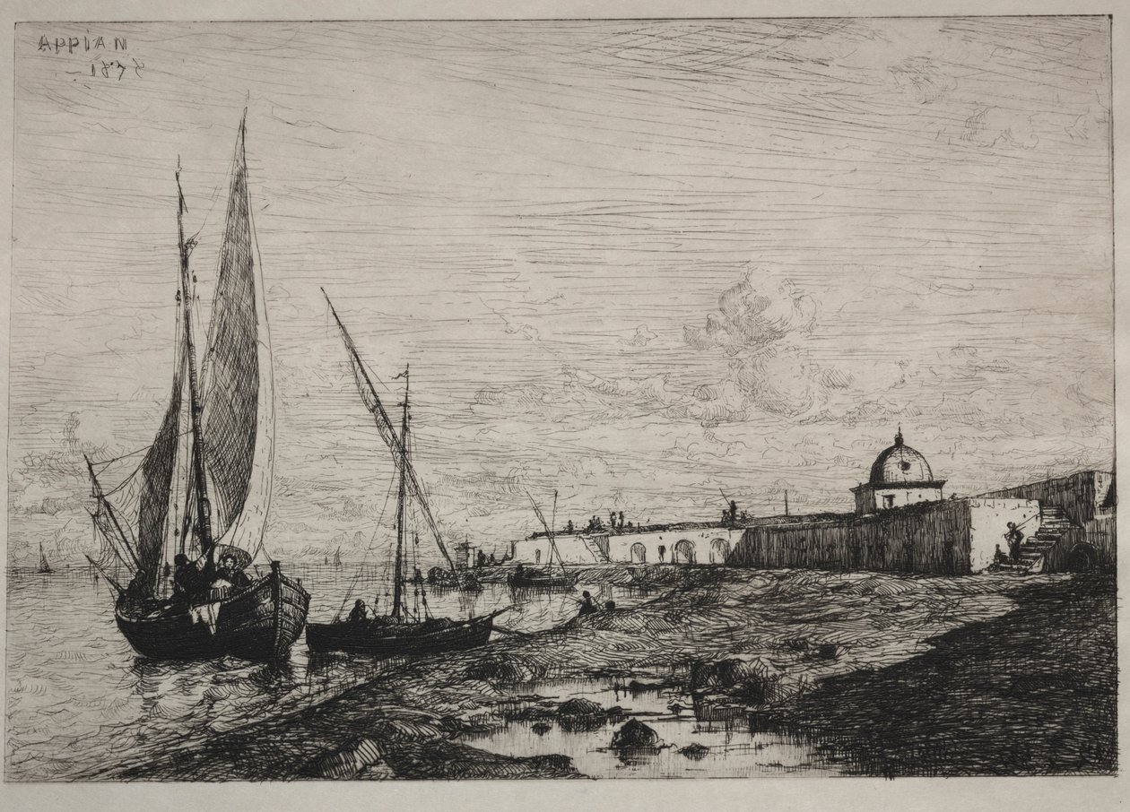 Der Hafen von San Remo, 1878 von Adolphe Appian