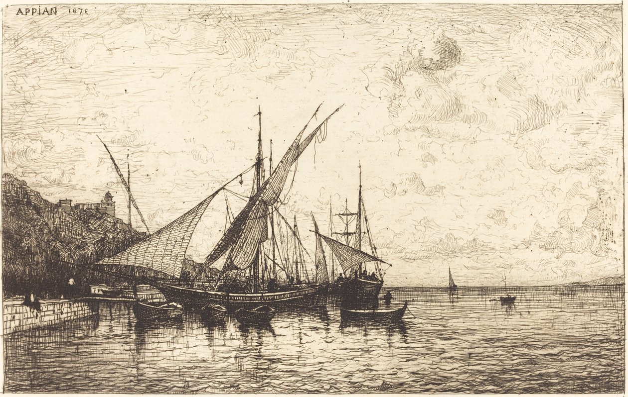 Der Hafen von Monaco von Adolphe Appian