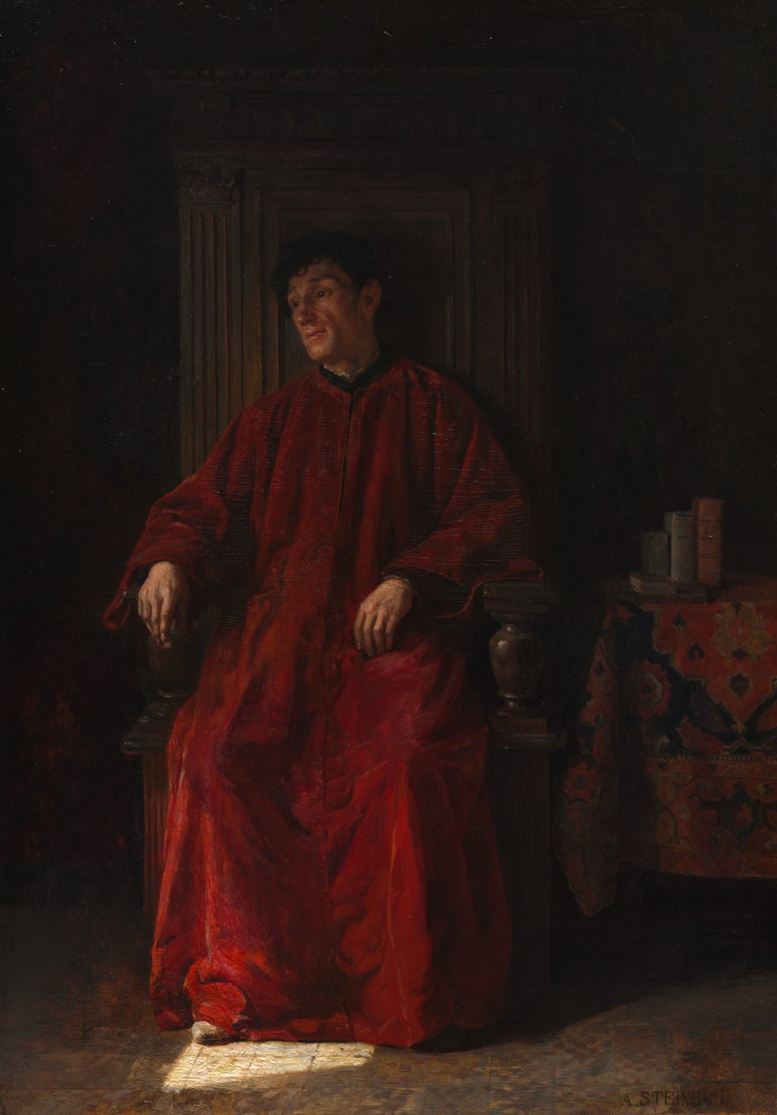 Richter in roter Robe von Adolphe Charles Edouard Steinheil
