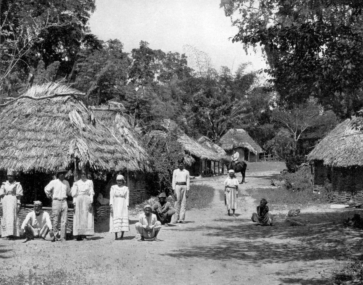 Einheimische Hütten, Jamaika, ca. 1905 von Adolphe Duperly and Son