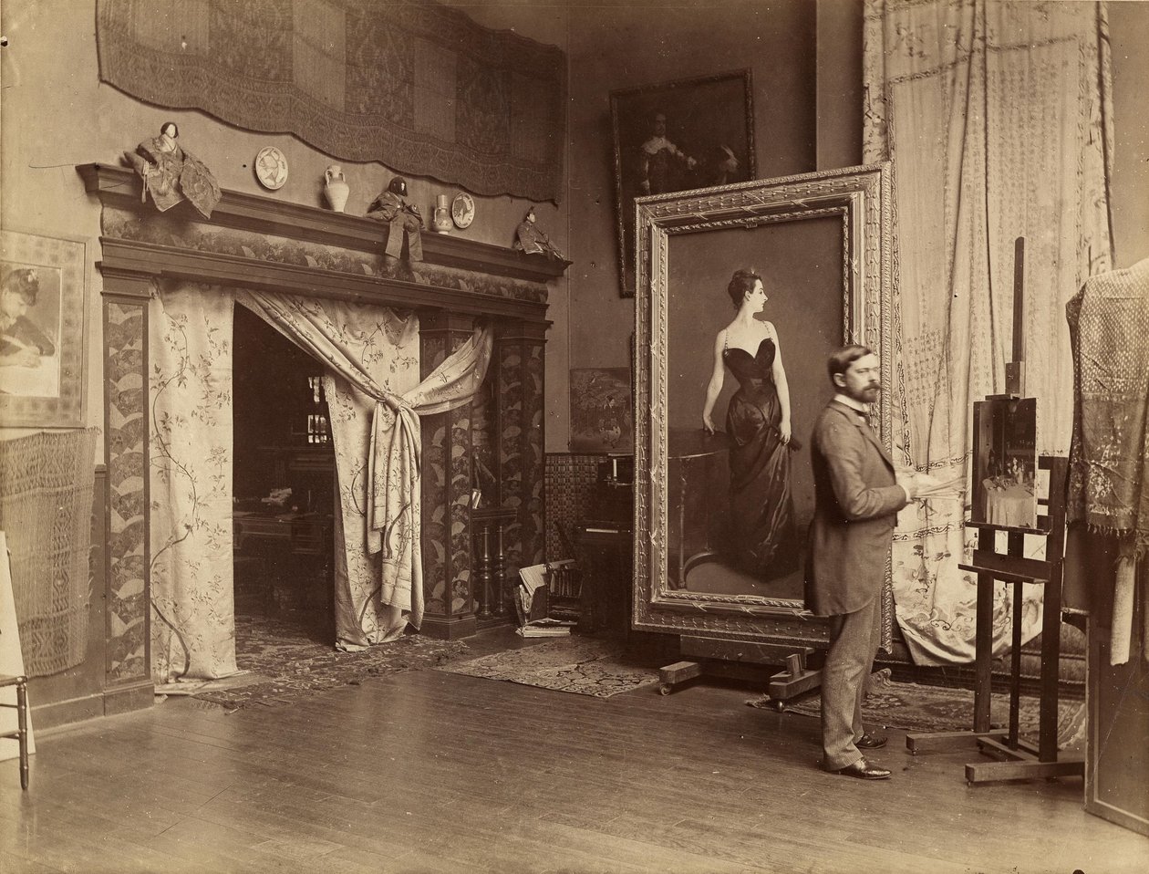 John Singer Sargent im Atelier von Adolphe Giraudon
