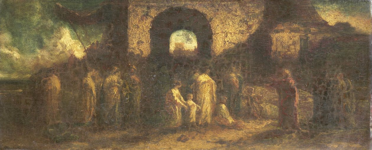 Christus segnet die Kinder von Adolphe Joseph Thomas Monticelli