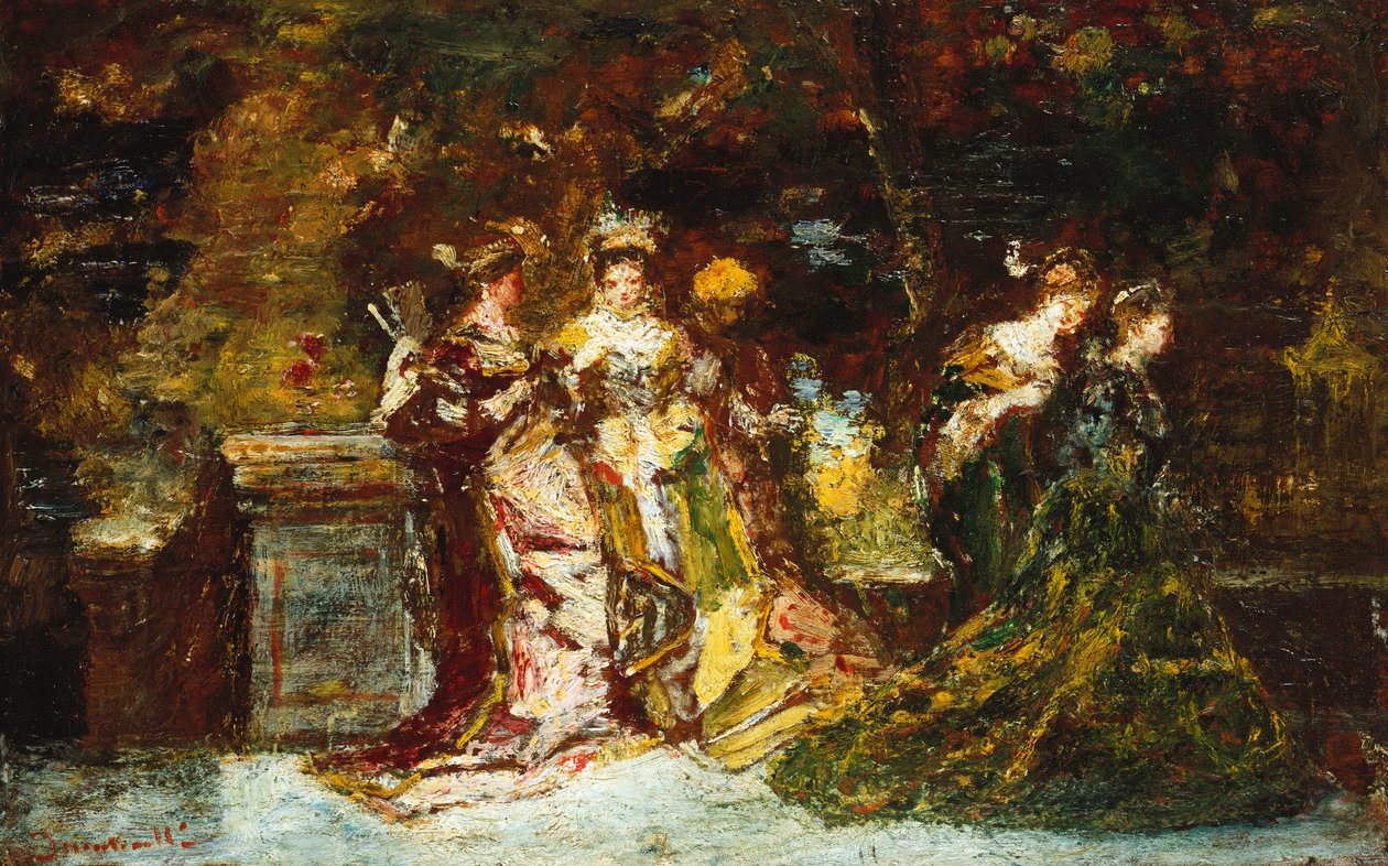 Fête Galante, ca. 1870 von Adolphe Joseph Thomas Monticelli