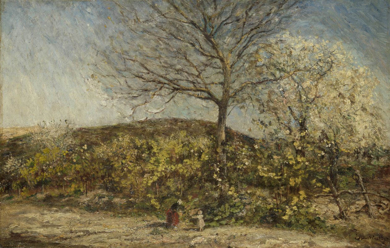 Landschaft mit blühendem Obstgarten von Adolphe Joseph Thomas Monticelli