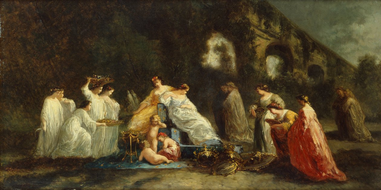 Das Fest der Flora von Adolphe Joseph Thomas Monticelli
