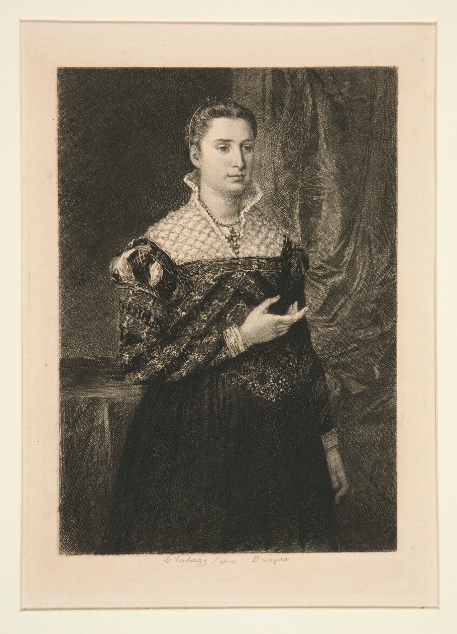 Porträt einer Dame von Adolphe Lalauze