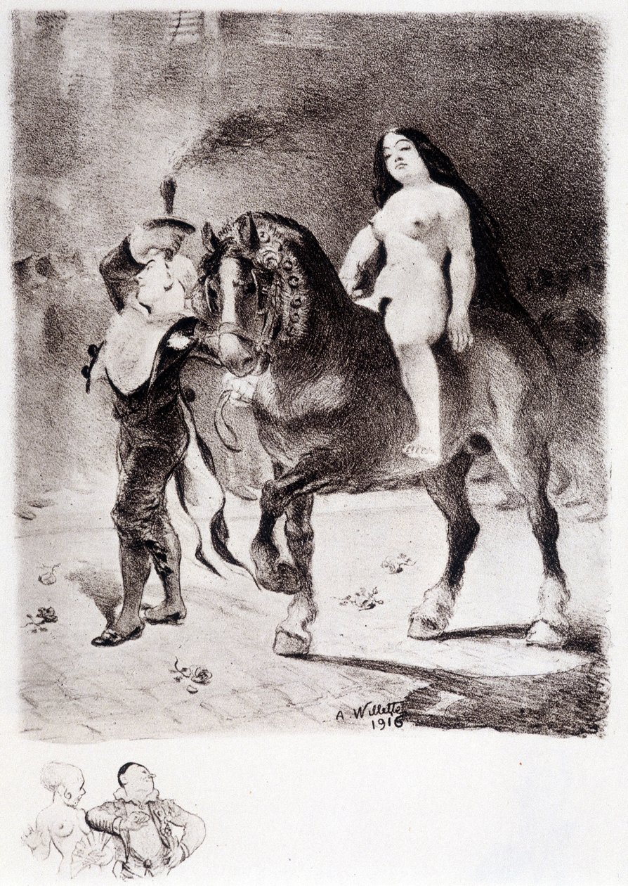 Stolz - Zeichnung von Willette von Adolphe Leon Willette
