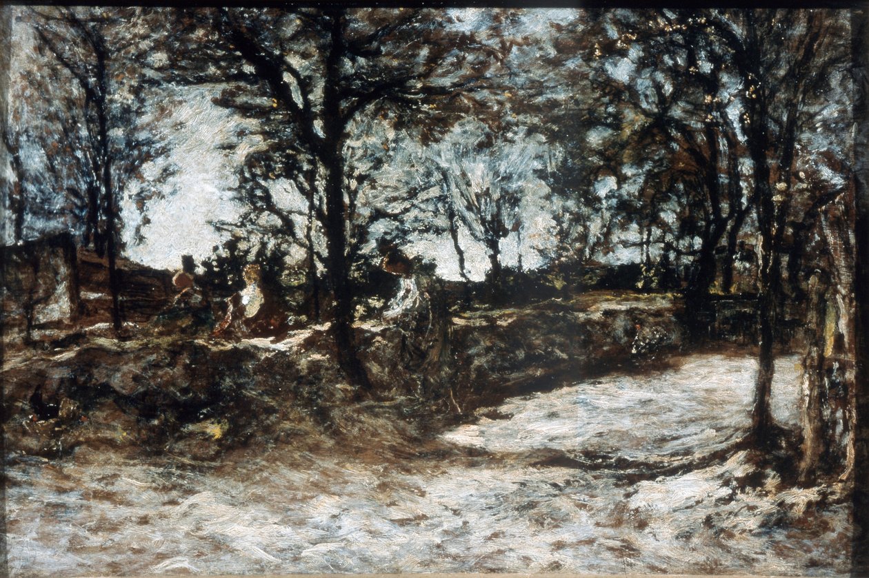 Landschaft. Fontainebleau, 19. Jahrhundert von Adolphe Joseph Thomas Monticelli
