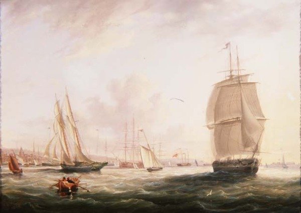 Schiffe vor Tilbury Fort, Gravesend von Adolphus Knell