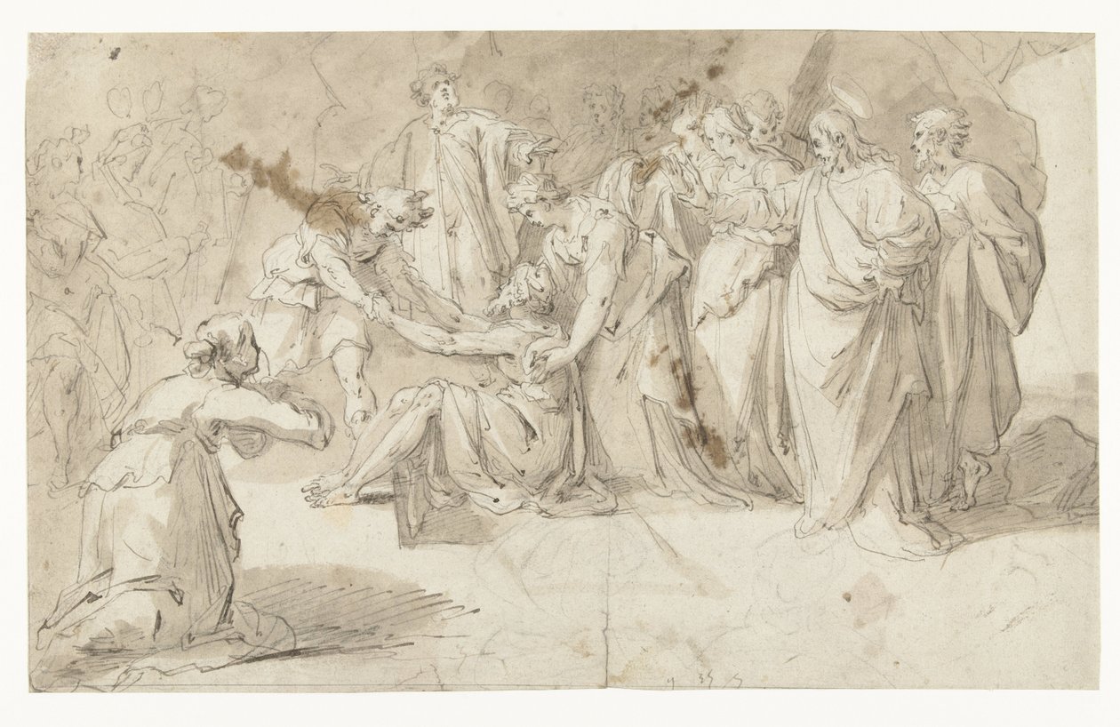 Auferweckung des Lazarus von Adriaan de Weerdt
