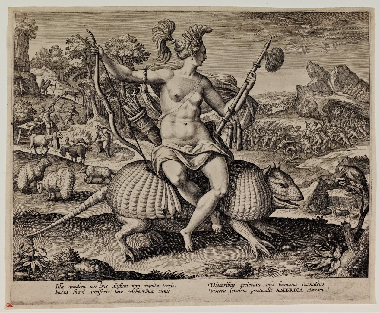 Amerika von Adriaen Collaert